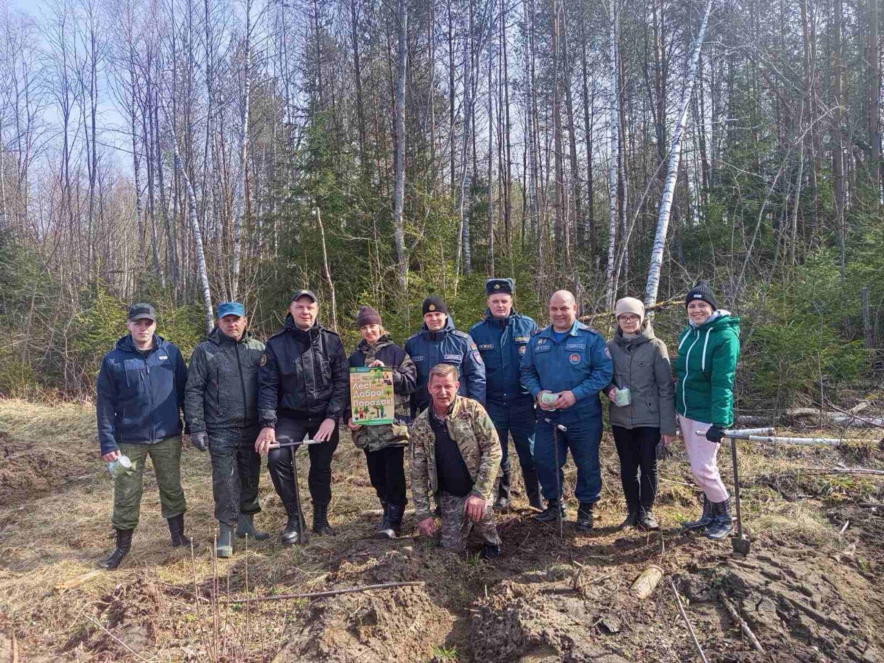 В Ушачском районе лес сажают всем миром: к акции «ЛЕС! ДАБРО! ПАРАДАК!» подключились спасатели и милиция