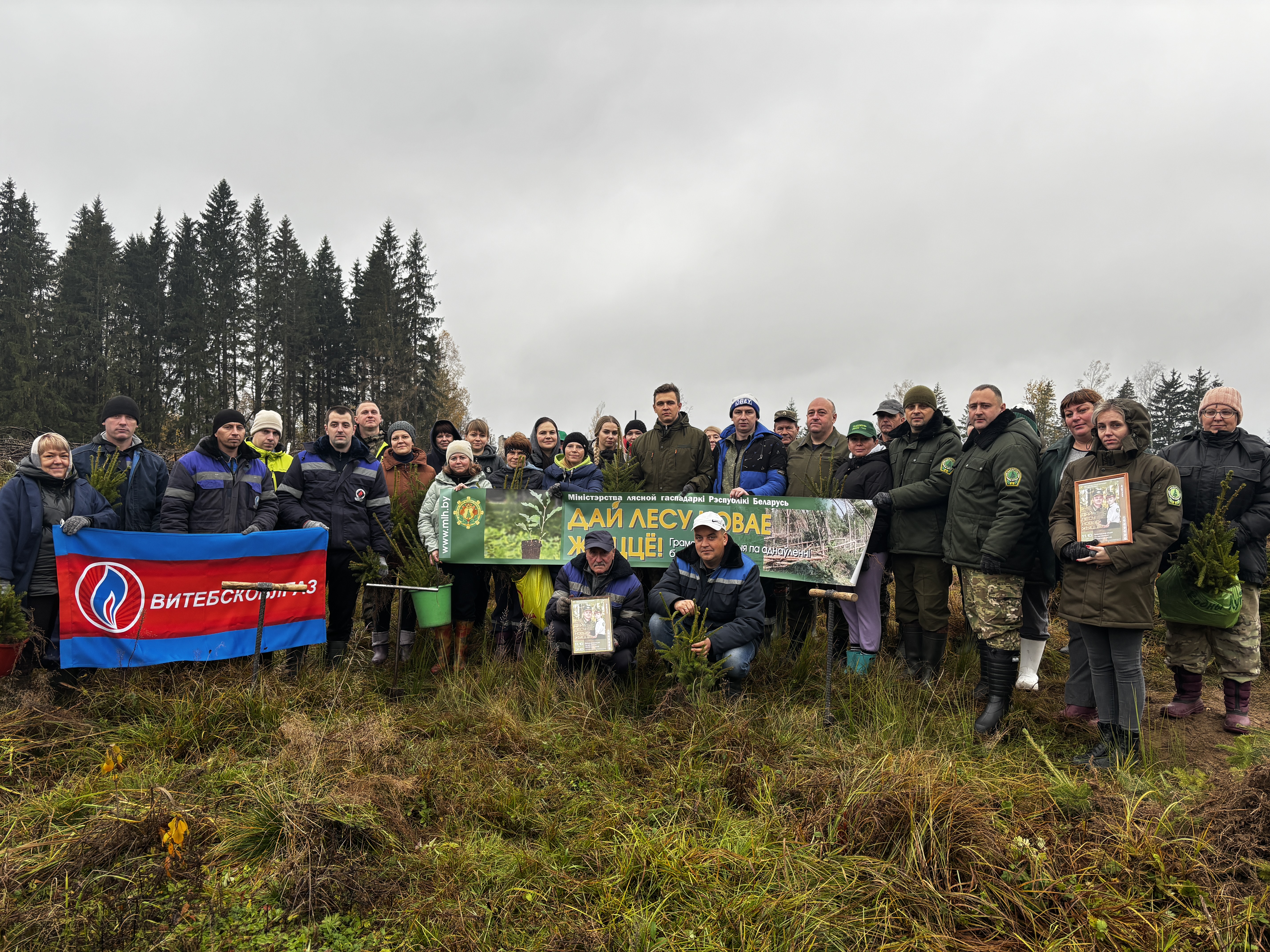 Республиканский субботник в Ушачском лесхозе прошел продуктивно и с большим размахом